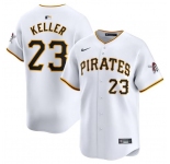 Men's Pittsburgh Pirates #23 Mitch Keller White Home Limited Baseball Stitched Jersey