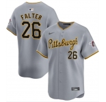 Men's Pittsburgh Pirates #26 Bailey Falter Gray Away Limited Baseball Stitched Jersey