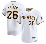 Men's Pittsburgh Pirates #26 Bailey Falter White Home Limited Baseball Stitched Jersey