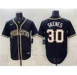Men's Pittsburgh Pirates #30 Paul Skenes 2026 Fashion Black Out Stitched Baseball Jersey