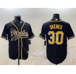 Men's Pittsburgh Pirates #30 Paul Skenes Black Cool Base Stitched Baseball Jersey