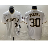 Men's Pittsburgh Pirates #30 Paul Skenes Nike White Home Limited Player Jersey