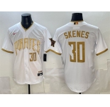 Men's Pittsburgh Pirates #30 Paul Skenes White 2026 City Connect Stadium Stitched Baseball Jersey
