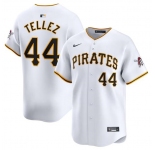 Men's Pittsburgh Pirates #44 Rowdy Tellez White Home Limited Baseball Stitched Jersey