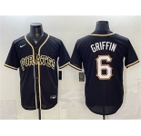 Men's Pittsburgh Pirates #6 Konnor Griffin 2026 Fashion Black Out Stitched Baseball Jersey