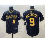 Men's Pittsburgh Pirates #9 Bill Mazeroski Black Limited Stitched Baseball Jersey