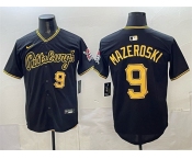Men's Pittsburgh Pirates #9 Bill Mazeroski Black Limited Stitched Baseball Jersey