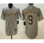 Men's Pittsburgh Pirates #9 Bill Mazeroski Grey Limited Jersey