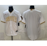 Men's Pittsburgh Pirates Blank White 2026 City Connect Stadium Stitched Baseball Jersey
