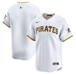 Men's Pittsburgh Pirates Blank White Home Limited Baseball Stitched Jersey