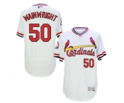 Men St. Louis Cardinals #50 Adam Wainwright Majestic White Flexbase Authentic Cooperstown Collection Player Jersey