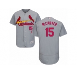 Men's Majestic St. Louis Cardinals #15 Tim McCarver Grey Flexbase Authentic Collection MLB Jersey