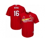 Men's Majestic St. Louis Cardinals #16 Kolten Wong Authentic Red Alternate Cool Base MLB Jersey