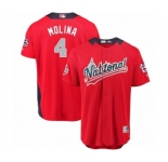 Men's Majestic St. Louis Cardinals #4 Yadier Molina Game Red National League 2018 MLB All-Star MLB Jersey