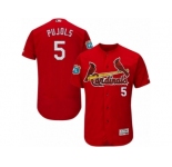 Men's Majestic St. Louis Cardinals #5 Albert Pujols Red Flexbase Authentic Collection MLB Jersey