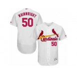 Men's Majestic St. Louis Cardinals #50 Adam Wainwright White Flexbase Authentic Collection MLB Jersey