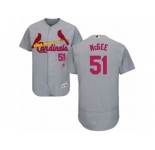Men's Majestic St. Louis Cardinals #51 Willie McGee Grey Flexbase Authentic Collection MLB Jersey