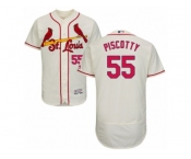 Men's Majestic St. Louis Cardinals #55 Stephen Piscotty Cream Flexbase Authentic Collection MLB Jersey