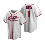 Men's Nike St. Louis Cardinals #1 Ozzie Smith White Cooperstown Collection Home Stitched Baseball Jersey
