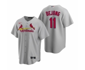 Men's Nike St. Louis Cardinals #11 Paul DeJong Gray Road Stitched Baseball Jersey