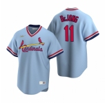 Men's Nike St. Louis Cardinals #11 Paul DeJong Light Blue Cooperstown Collection Road Stitched Baseball Jersey