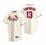 Men's Nike St. Louis Cardinals #13 Matt Carpenter Cream Alternate Stitched Baseball Jersey