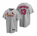 Men's Nike St. Louis Cardinals #13 Matt Carpenter Gray Road Stitched Baseball Jersey