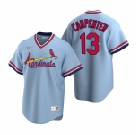 Men's Nike St. Louis Cardinals #13 Matt Carpenter Light Blue Cooperstown Collection Road Stitched Baseball Jersey