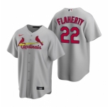 Men's Nike St. Louis Cardinals #22 Jack Flaherty Gray Road Stitched Baseball Jersey