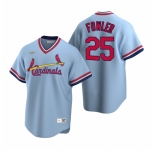 Men's Nike St. Louis Cardinals #25 Dexter Fowler Light Blue Cooperstown Collection Road Stitched Baseball Jersey