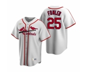 Men's Nike St. Louis Cardinals #25 Dexter Fowler White Cooperstown Collection Home Stitched Baseball Jersey
