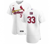 Men's Nike St. Louis Cardinals #33 Kwang Hyun Kim White Home 2020 Authentic Player Baseball Jersey