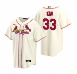 Men's Nike St. Louis Cardinals #33 Kwang-hyun Kim Cream Alternate Stitched Baseball Jersey