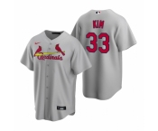 Men's Nike St. Louis Cardinals #33 Kwang-hyun Kim Gray Road Stitched Baseball Jersey