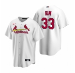 Men's Nike St. Louis Cardinals #33 Kwang-hyun Kim White Home Stitched Baseball Jersey