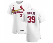 Men's Nike St. Louis Cardinals #39 Miles Mikolas White Home 2020 Authentic Player Baseball Jersey