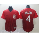 Men's Nike St. Louis Cardinals #4 Yadier Molina Red Drift Fashion MLB Jersey
