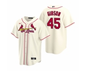Men's Nike St. Louis Cardinals #45 Bob Gibson Cream Alternate Stitched Baseball Jersey