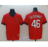 Men's Nike St. Louis Cardinals #46 Goldschmidt Red M&N MLB Jersey