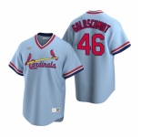 Men's Nike St. Louis Cardinals #46 Paul Goldschmidt Light Blue Cooperstown Collection Road Stitched Baseball Jersey