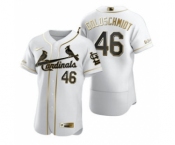 Men's Nike St. Louis Cardinals #46 Paul Goldschmidt White 2020 Authentic Golden Edition Baseball Jersey