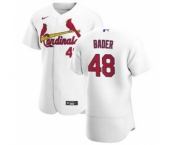 Men's Nike St. Louis Cardinals #48 Harrison Bader White Home 2020 Authentic Player Baseball Jersey