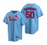 Men's Nike St. Louis Cardinals #50 Adam Wainwright Light Blue Alternate Stitched Baseball Jersey