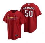 Men's Nike St. Louis Cardinals #50 Adam Wainwright Red Alternate Stitched Baseball Jersey