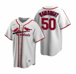 Men's Nike St. Louis Cardinals #50 Adam Wainwright White Cooperstown Collection Home Stitched Baseball Jersey