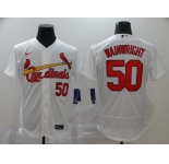 Men's Nike St. Louis Cardinals #50 Adam Wainwright  White Flex Base Home Stitched Baseball Jersey