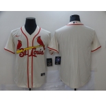 Men's Nike St. Louis Cardinals Blank Cream Cool Base Home Stitched Baseball Jersey