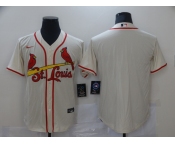 Men's Nike St. Louis Cardinals Blank Cream Cool Base Home Stitched Baseball Jersey