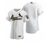 Men's Nike St. Louis Cardinals Blank White 2020 Authentic Golden Edition Baseball Jersey
