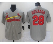Men's Nike St. Louis Cardinals#28 Nolan Arenado Grey Cool Base Home Stitched Baseball Jersey